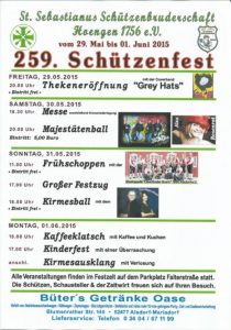 Thekeneröffnung – Schützenfest Hoengen